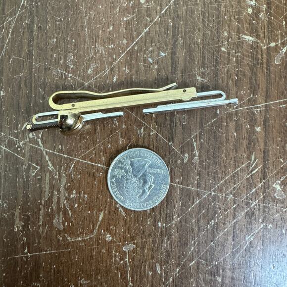 Hickok‎ USA Silver & Gold Tone Sword Tie Clip - Picture 5 of 6